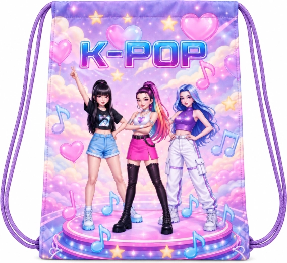 Vak na přezůvky K-Pop Demon Hunters fialový