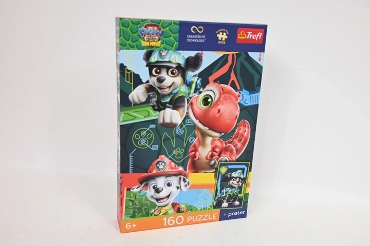 Trefl premium plus kids puzzle Dinozauří dobrodružství (Tlapková patrola) 160 dílků