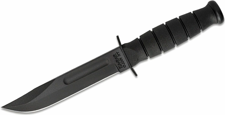 KA-BAR Krátký černý taktický nůž s pevnou čepelí