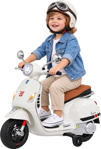 Dětské elektrické vozítko Vespa GTS 125 bílé