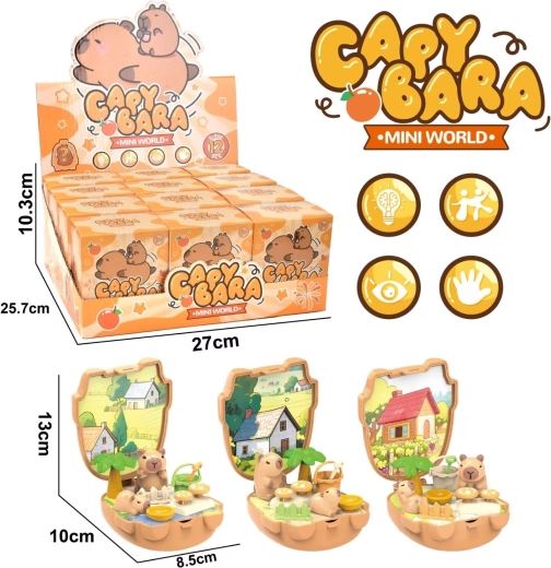Figurka kapybary v krabičce – set 10 cm
