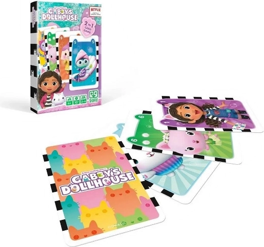 Karty Piotruś a pexeso Kocí domek Gábi