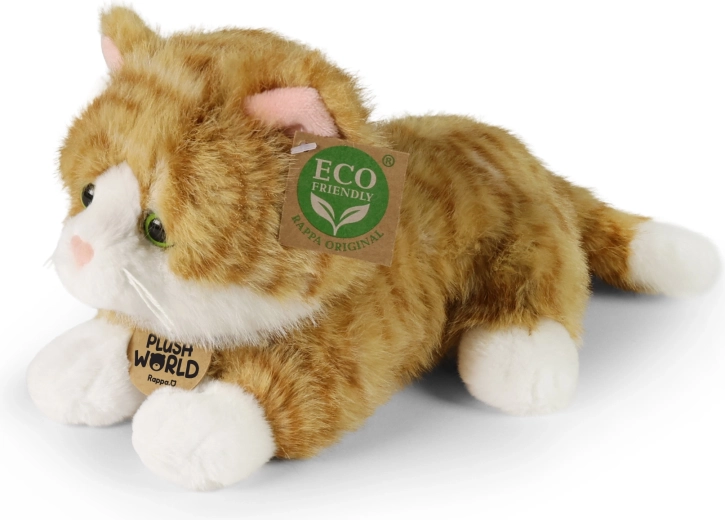 Plyšová kočka rezavá 22 cm Eco-friendly Plush World