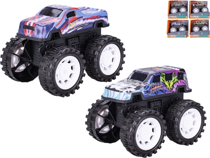 Kovové terénní auto se setrvačníkem 10 cm