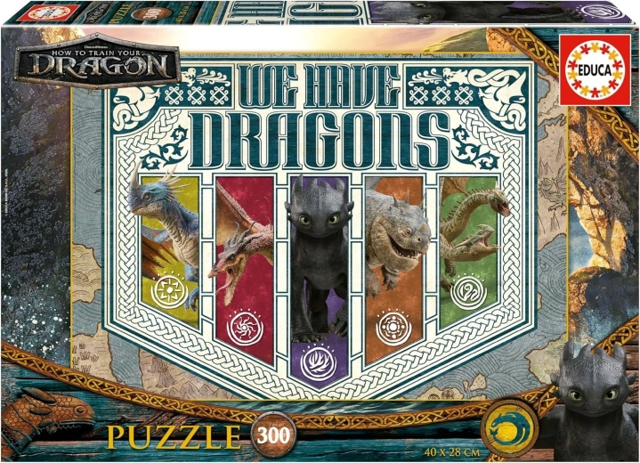 Educa puzzle Jak vycvičit draka 300 dílků