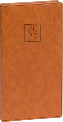 Notique kapesní diář Prestigio 2027 hnědý 9 x 15,5 cm