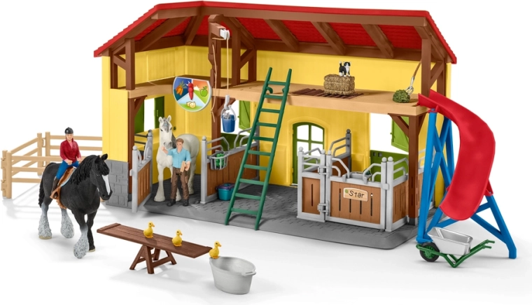 Schleich Farm World stáj pro koně s příslušenstvím