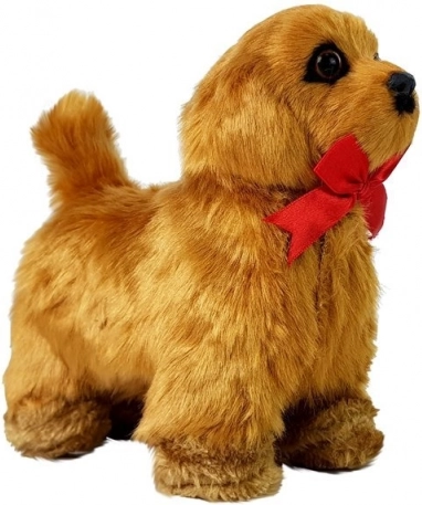 Interaktivní pejsek – chodí a štěká, hnědý