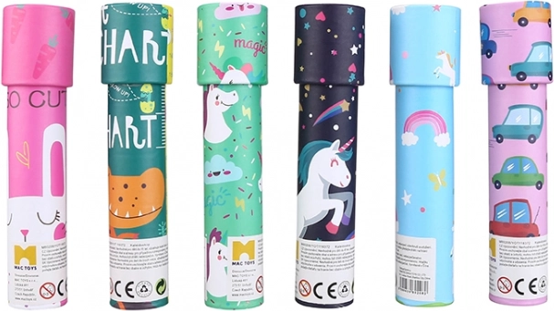 Kaleidoskop pro děti s barevnými obrazci