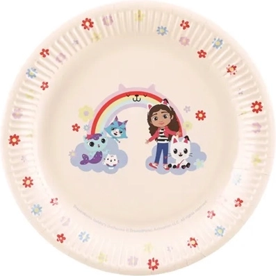 Papírové talířky Gabinin kouzelný domek mix 23 cm (6 ks)
