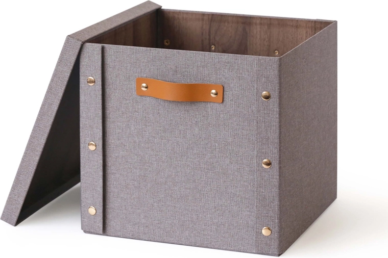 Úložná krabice s víkem 30 × 30 × 28 cm z papíru a lepenky