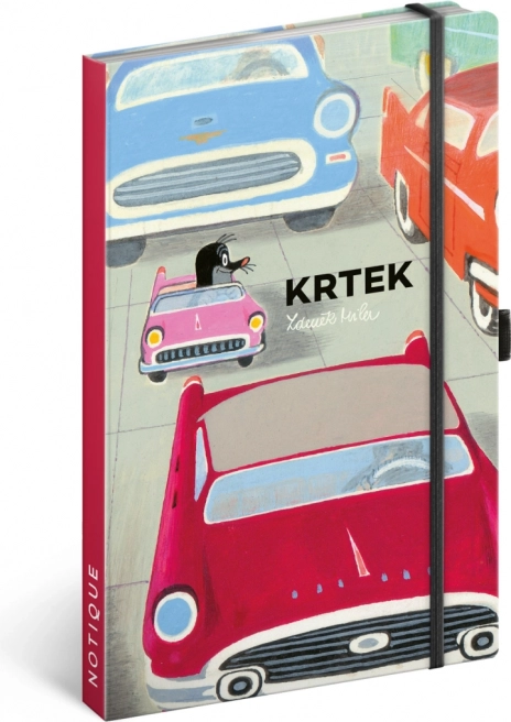 Notýsek Krtek a autíčko, linkovaný 13 × 21 cm