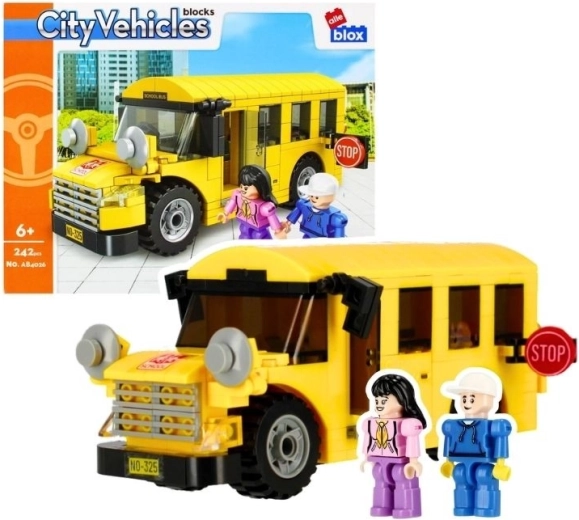 Alleblox City stavebnice školní autobus (242 dílků) - 1 kus