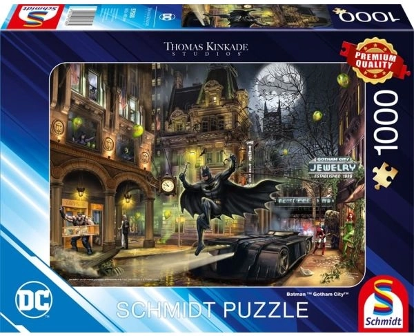 Batman, gotham city – puzzle 1000 dílků (kolekce Thomas Kinkade) - 1 kus