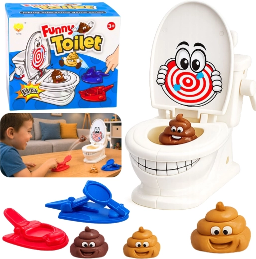 Funny toilet – zručnostní hra s vystřelovacími katapulty