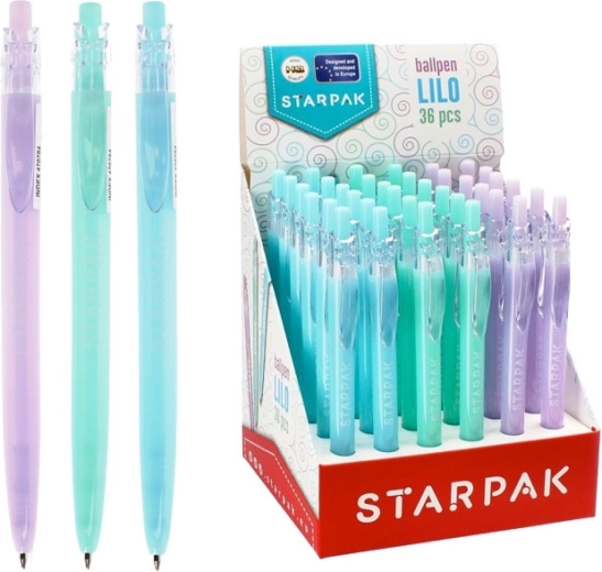 Výsuvné kuličkové pero v pastelových barvách 0,7 mm - 1 kus