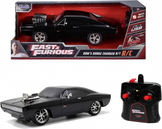 RC auto Fast & Furious 1970 Dodge Charger 1:16 s turbo a USB nabíjením