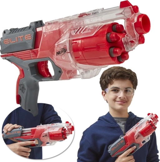 Nerf Elite Disruptor – červený blaster s dosahem až 27 m