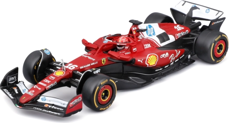 Bburago model F1 v akrylovém boxu Ferrari SF-25 (2025) Charles Leclerc 1:43