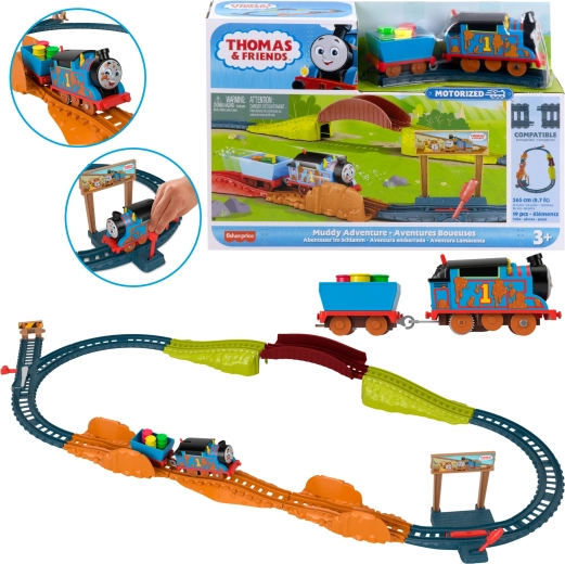 Fisher-Price Tomek a přátelé Blátivé dobrodružství Tomáše s pohonem a kolejemi