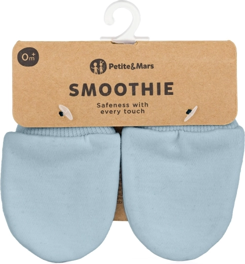 Petite&Mars kojenecké rukavičky Smoothie Sky Blue