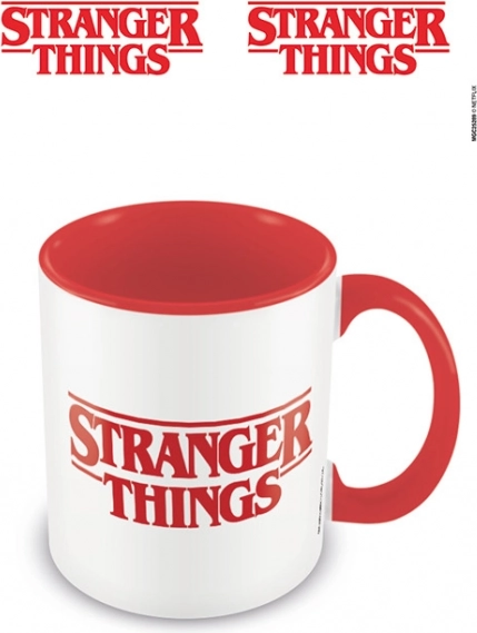 Keramický hrnek Stranger Things – logo, červený