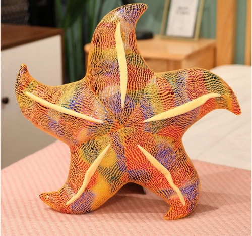 Plyšová hvězdice žlutá polštář 45 cm