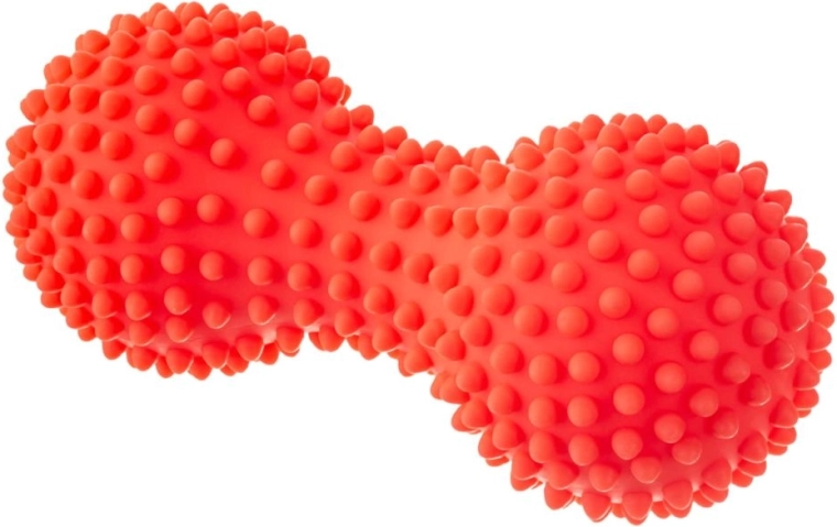 Masážní duoball s bodlinkami TULLO – červený