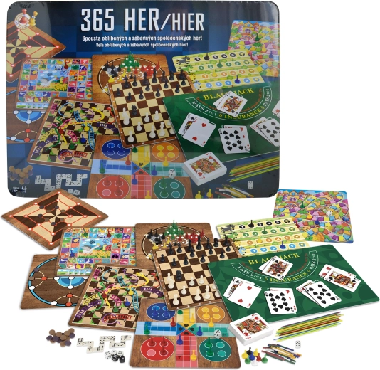 Studo Games 365 společenských her v plechovém pouzdře
