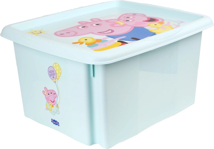 Plastový úložný box s víkem Peppa Pig 24 l