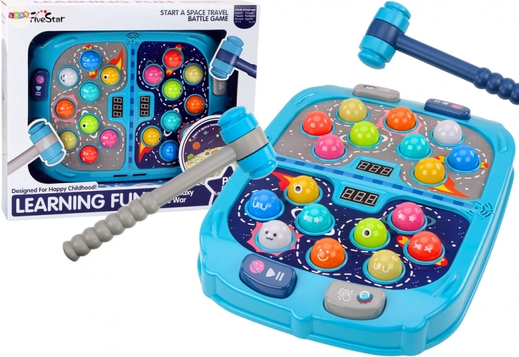 Kosmická hra na reflexy whack-a-mole s 9 rychlostmi a světelnými efekty