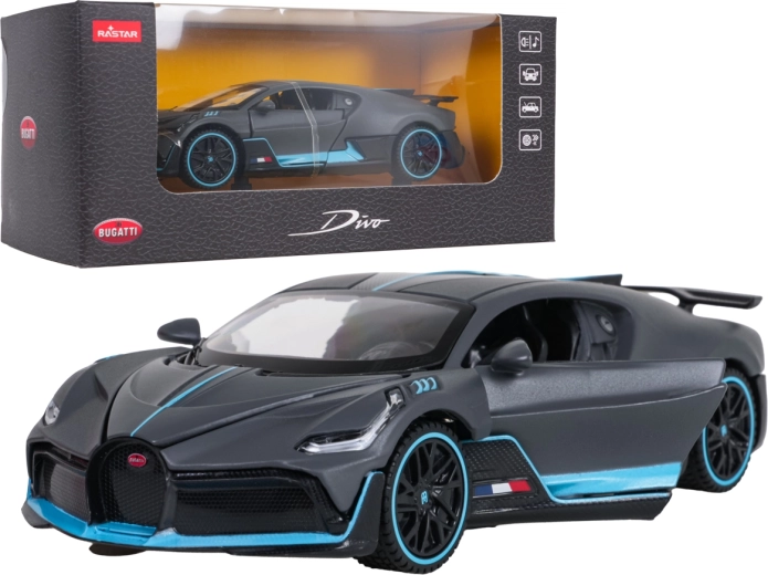 Kovový model Bugatti Divo v měřítku 1:32, šedý RASTAR