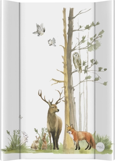 Ceba Baby měkká přebalovací podložka s bočními hranami Basic woodland 50 × 70 cm