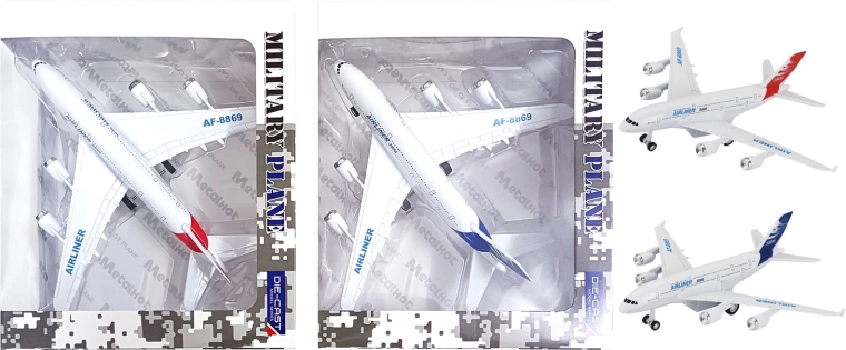 Kovové letadlo s efekty 1:300, zpětný chod