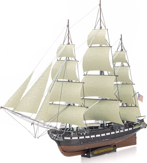 Metal earth 3D puzzle premium series: loď USS Constitution – kovový model