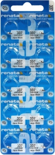 Knoflíková baterie RENATA 337 SR416SW 1,55 V, 8,3 mAh – balení 10 ks