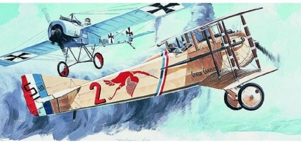 Model Spad S.8 15,4x19,3cm v krabici 31x13,5x3,5cm
