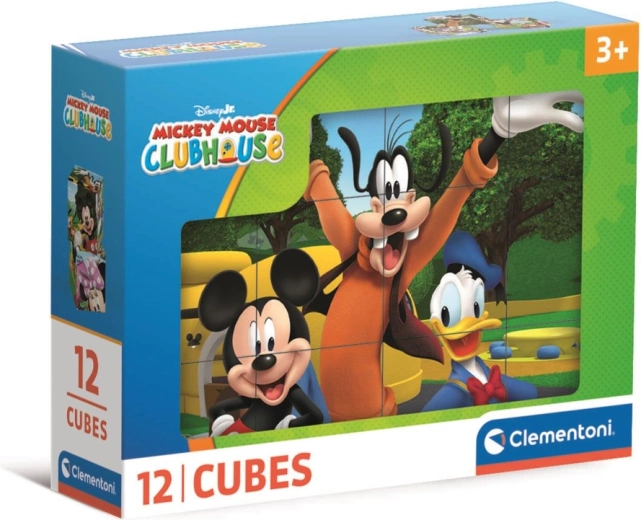 Puzzle kostky 12 ks DISNEY Klub přátel Myšky Minnie a Miki – Clementoni