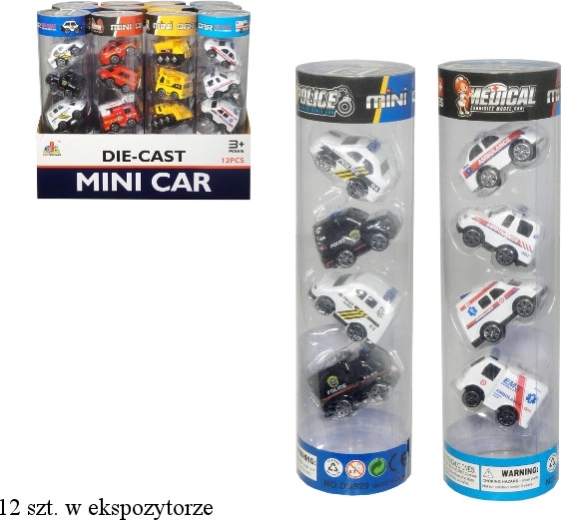 Mini autíčka v tubě (stavební nebo záchranářská) - 1 kus