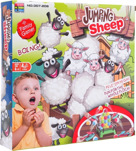 Zručnostní hra Ovečky – rodinná stolní hra s vystřelovači