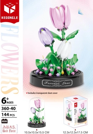 Stavebnice tulipány pod ochranným kloboukem 144 dílků - 1 kus