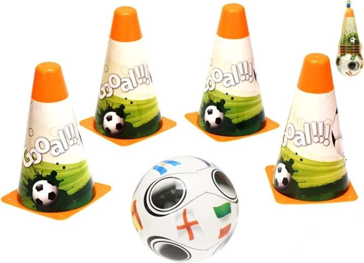 Dětská fotbalová tréninková sada s míčem a kužely