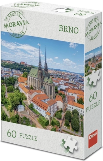 Dino puzzle turistická edice Morava: Brno (60 dílků)