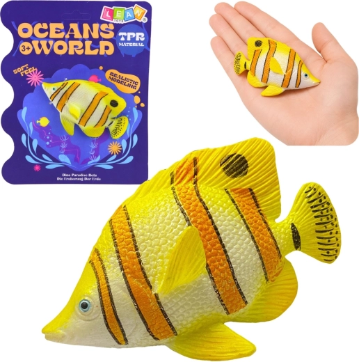Realistická gumová figurka ryby motýlovce měděného 10,5 cm