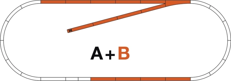 Roco Line sada kolejí B s podložím – rovný úsek H0