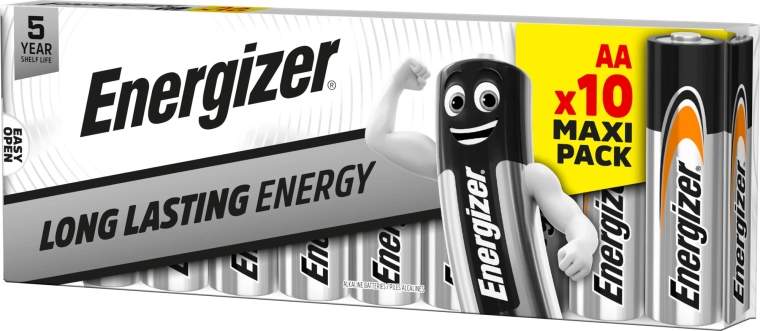 Energizer Everyday alkalické baterie AA, 10 ks