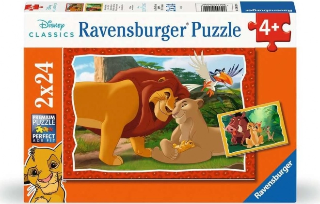 Puzzle Disney Lví král 2x24 dílků