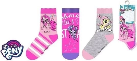 Sada ponožek My Little Pony (3 páry) – Velikost: 23-26