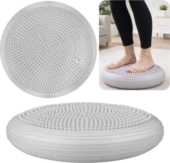 Senzomotorický balanční disk ježek 34 cm – šedý