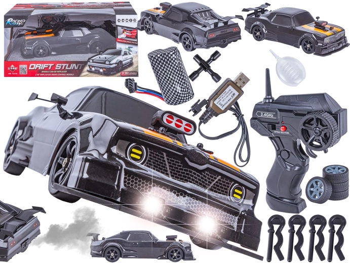 Rc drift auto Dodge 1:16 4WD 2,4 GHz s led světly a efektem páry - 1 kus